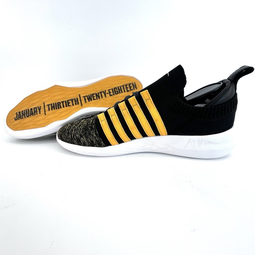 Autographed Gary Vee Entrepreneur Sneakers 001 Yellow Mustard Mens 10.5 K Swiss